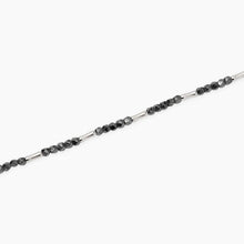 Carica l'immagine nel visualizzatore di Gallery, Bracciale da uomo regolabile con bambù e sfere di ematite ROCKET Mabina 534117
