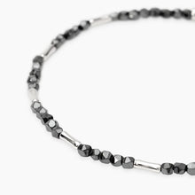 Carica l'immagine nel visualizzatore di Gallery, Bracciale da uomo regolabile con bambù e sfere di ematite ROCKET Mabina 534117

