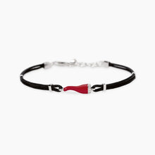 Carica l'immagine nel visualizzatore di Gallery, Bracciale da uomo con cornetto rosso smaltato IL QUATTRINO Mabina 534119

