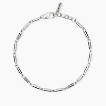 Carica l'immagine nel visualizzatore di Gallery, Bracciale da uomo in argento con cilindri e incisioni nere ROLLER Mabina 534121
