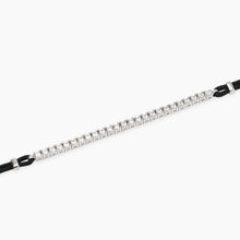 Carica l'immagine nel visualizzatore di Gallery, Bracciale da uomo in argebto con cordino e tennis MIDNIGHT Mabina 534122

