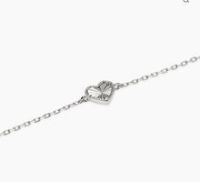 Carica l'immagine nel visualizzatore di Gallery, Bracciale in argento con catena forzatina e cuore VOILÀ 534168

