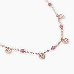 Collana da donna in argento placcato oro rosa VIVA LA VIDA Mabina 553458