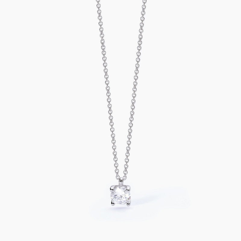 Collana da donna in argento con catena forzatina e punto luce SHINY Mabina 553550