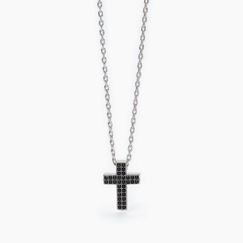Collana da  uomo in argento con croce pendente MYSTICAL Mabina 553575