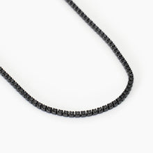 Load image into Gallery viewer, Men&#39;s tennis necklace with black zircons MINI TENNIS Mabina 553578
