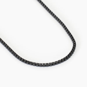 Men's tennis necklace with black zircons MINI TENNIS Mabina 553578