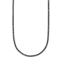 Load image into Gallery viewer, Men's tennis necklace with black zircons MINI TENNIS Mabina 553578
