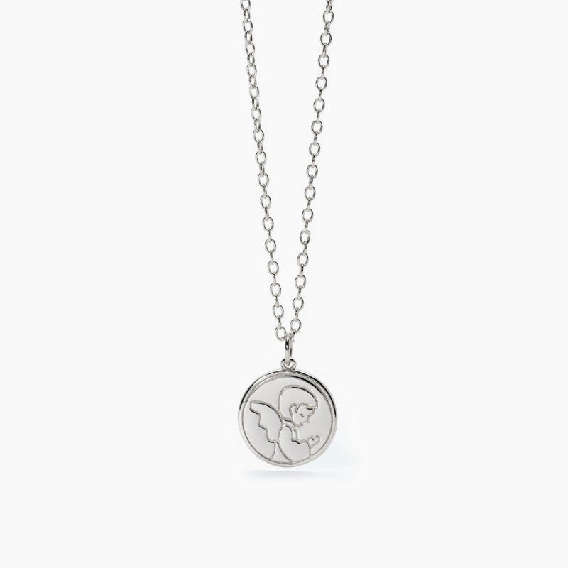 Bimba necklace in Mabina silver with little angel I believe in you 553625