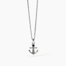Load image into Gallery viewer, Collana da uomo in argento con ancora NAVY RULE Mabina 553638
