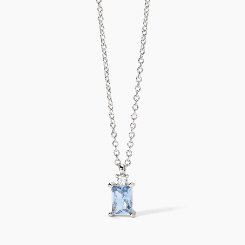Collana da donna in argento con acquamarina sintetica BATTITO Mabina 553648
