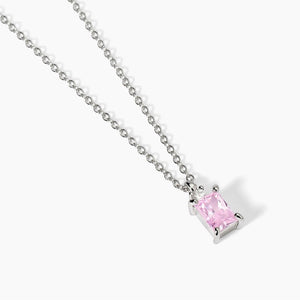 Collana da donna in argento con zircone rosa BATTITO Mabina 553649