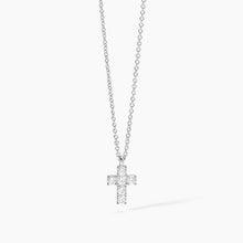 Carica l&#39;immagine nel visualizzatore di Gallery, Collana da donna in argento con ciondolo croce e zirconi CROCE DEL SUD Mabina 553658
