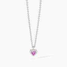 Carica l&#39;immagine nel visualizzatore di Gallery, Collana da donna in argento con tormalina sintetica a forma di cuore LOVE AFFAIR Mabina 553668
