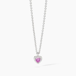 Collana da donna in argento con tormalina sintetica a forma di cuore LOVE AFFAIR Mabina 553668