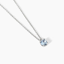 Carica l&#39;immagine nel visualizzatore di Gallery, Collana da donna in argento con acquamarina sintetica SHINY 553672
