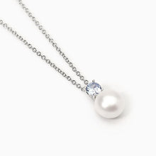 Carica l&#39;immagine nel visualizzatore di Gallery, Collana da donna con ciondolo acquamarina sintetica INVITO A NOZZE Mabina 553695
