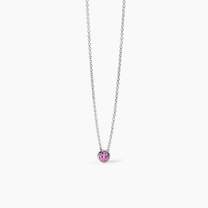 Collana bimba con corindone rosa sintetico Shiny Mabina 553722