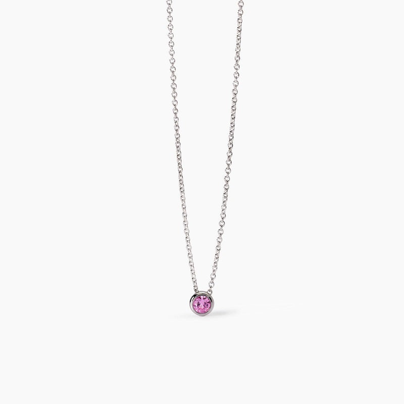 Collana bimba con corindone rosa sintetico Shiny Mabina 553722