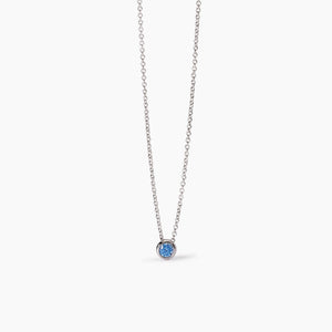 Collana bimba con zircone azzurro Shiny Mabina 553723