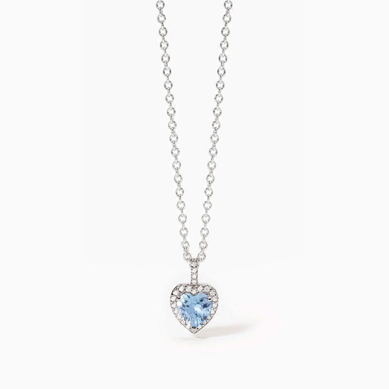 Collana da donna in argento con acquamarina sintetica Love Affair Mabina 553729