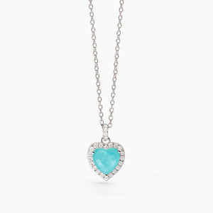 Collana da donna in argento con glass azzurro Non Sarà Un'avventura Mabina 553733