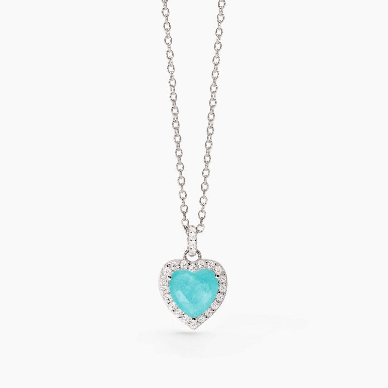 Collana da donna in argento con glass azzurro Non Sarà Un'avventura Mabina 553733