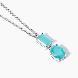 Collana da donna con fusion stone glass azzurro SANTORINI Mabina 553736