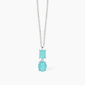 Collana da donna con fusion stone glass azzurro SANTORINI Mabina 553736