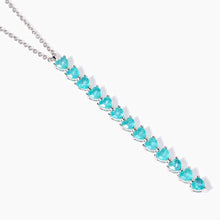 Carica l&#39;immagine nel visualizzatore di Gallery, Collana da donna con fusion stone glass azzurro Mabina 553738
