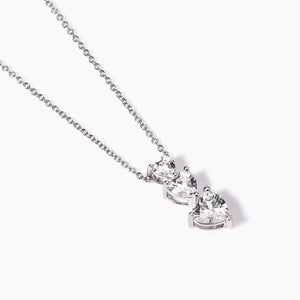 Collana da donna in argento con zirconi cuore Lovely Mabina 553743