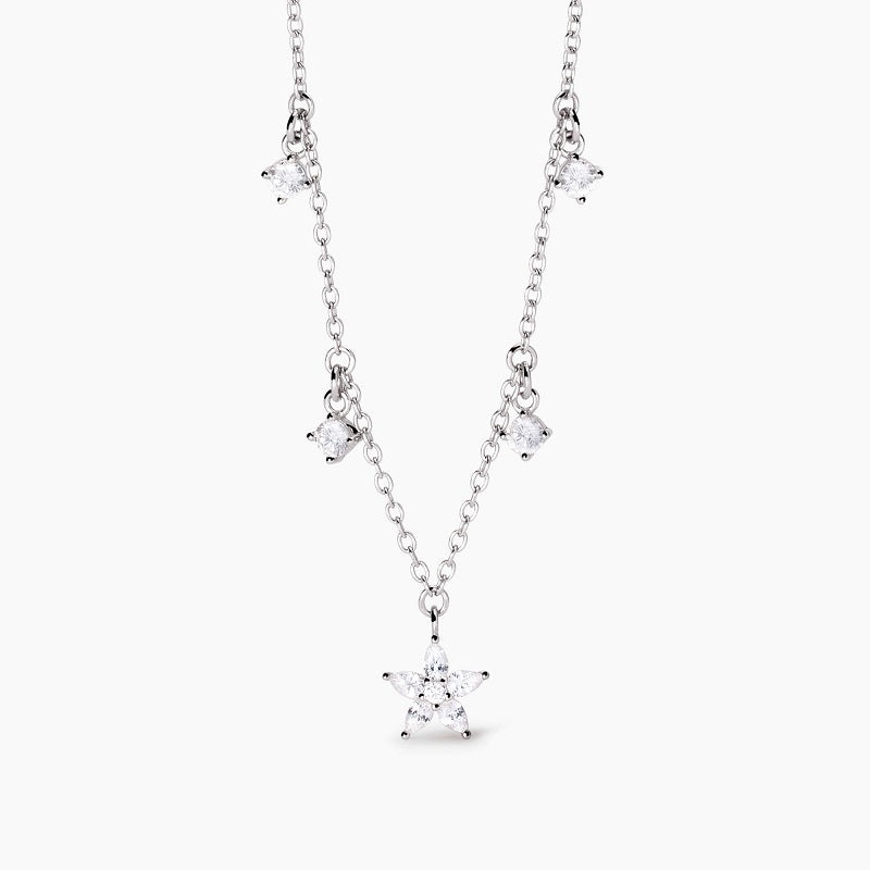 Collana da donna in argento con ciondolo fiore Incantesimo Mabina 553747