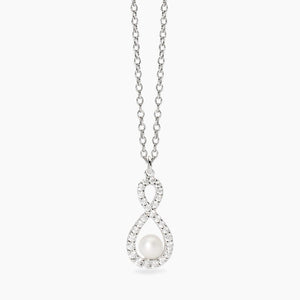 Collana da donna con pendente con perla coltivata e zirconi Endless Mabina 553778
