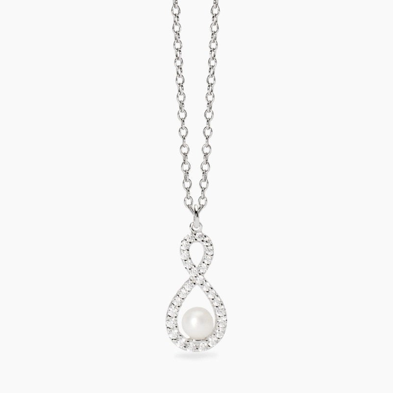 Collana da donna con pendente con perla coltivata e zirconi Endless Mabina 553778