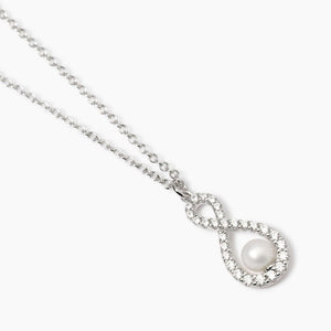 Collana da donna con pendente con perla coltivata e zirconi Endless Mabina 553778