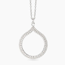 Carica l&#39;immagine nel visualizzatore di Gallery, Collana da donna in argento con pendete goccia in zirconi Penelope Mabina 553783
