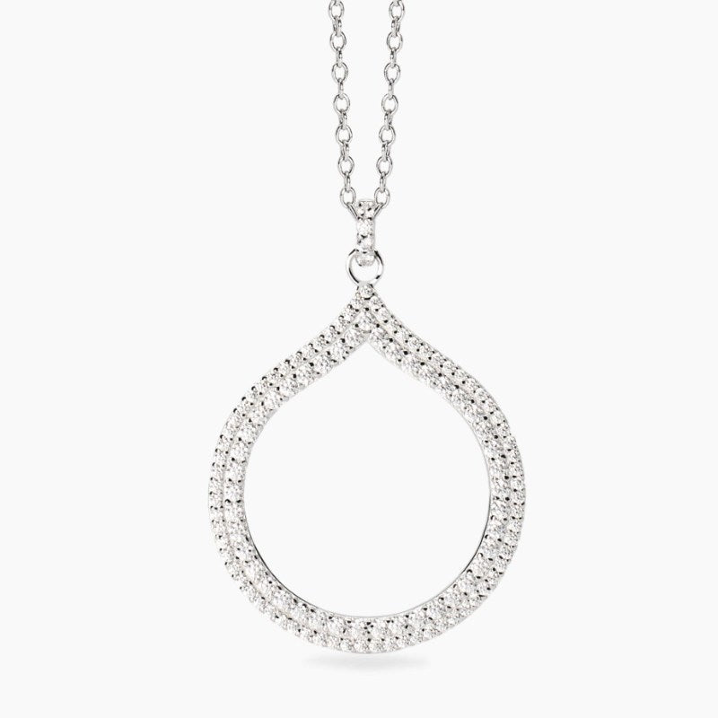 Collana da donna in argento con pendete goccia in zirconi Penelope Mabina 553783