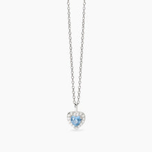 Cargar imagen en el visor de la galería, Collana da donna in argento con acquamarina taglio cuore Mabina 553784
