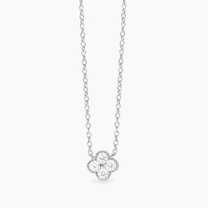 Collana da donna in acciaio con fiore in zirconi Jasmine Mabina 553791