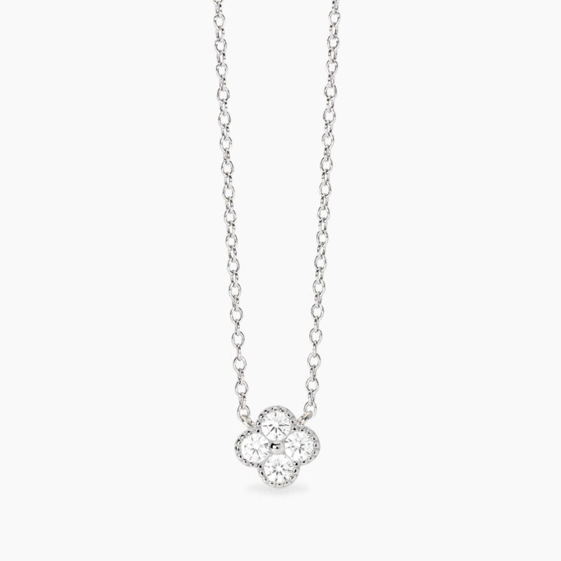 Collana da donna in acciaio con fiore in zirconi Jasmine Mabina 553791