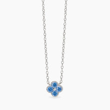 Carica l&#39;immagine nel visualizzatore di Gallery, Collana da donna in argento con ciondolo fiore azzurro Jasmine Mabina 553794
