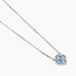 Collana da donna in argento con ciondolo fiore azzurro Jasmine Mabina 553794