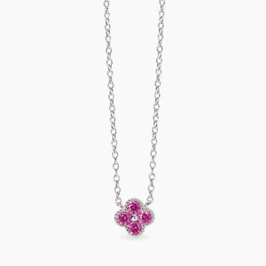 Collana da donna con ciondolo fiore rosa Jasmine Mabina 553796