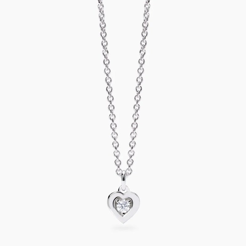 Collana da donna in Argento Cuore con Diamante Mabina 553810