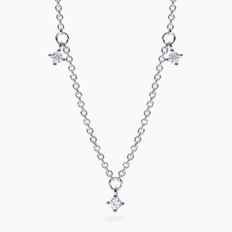 Collana da donna in Argento con Diamanti Mabina 553812
