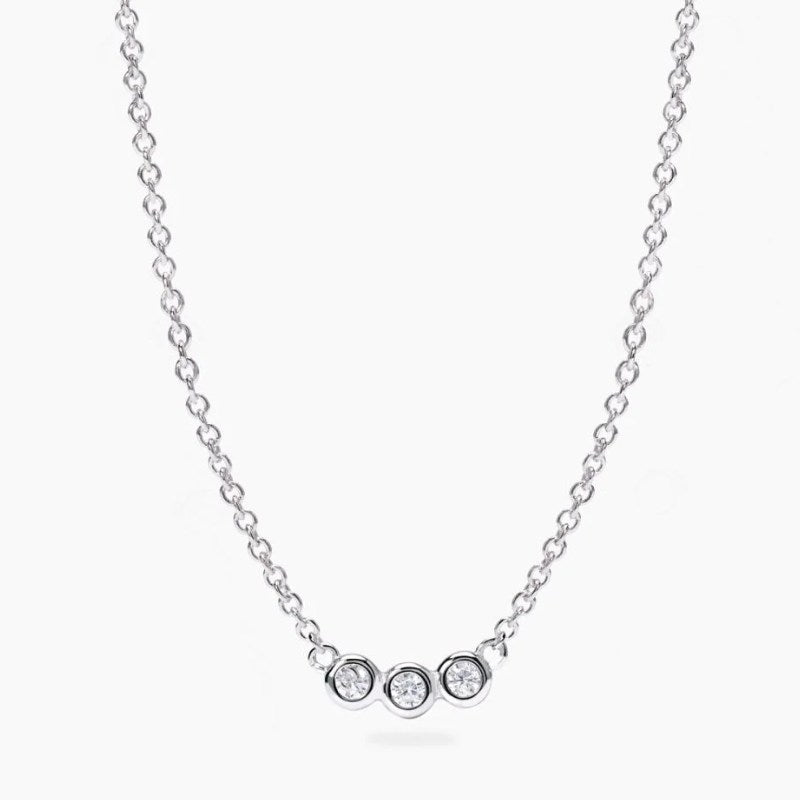 Collana da donna in Argento con Diamanti Mabina 553814