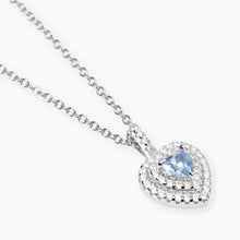 Carica l&#39;immagine nel visualizzatore di Gallery, Collana da donna in argento con acquamarina e zirconi VITTORIA Mabina 553824
