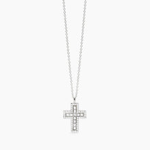 Carica l&#39;immagine nel visualizzatore di Gallery, Collana da donna in argento con croce in zirconi SAVE THE QUEEN Mabina 553835
