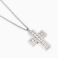Carica l&#39;immagine nel visualizzatore di Gallery, Collana da donna in argento con croce in zirconi SAVE THE QUEEN Mabina 553835
