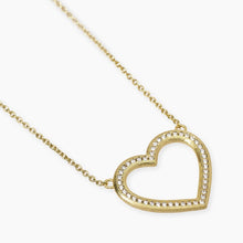Carica l&#39;immagine nel visualizzatore di Gallery, Collana da donna in argento dorato con cuore VERA Mabina 553849
